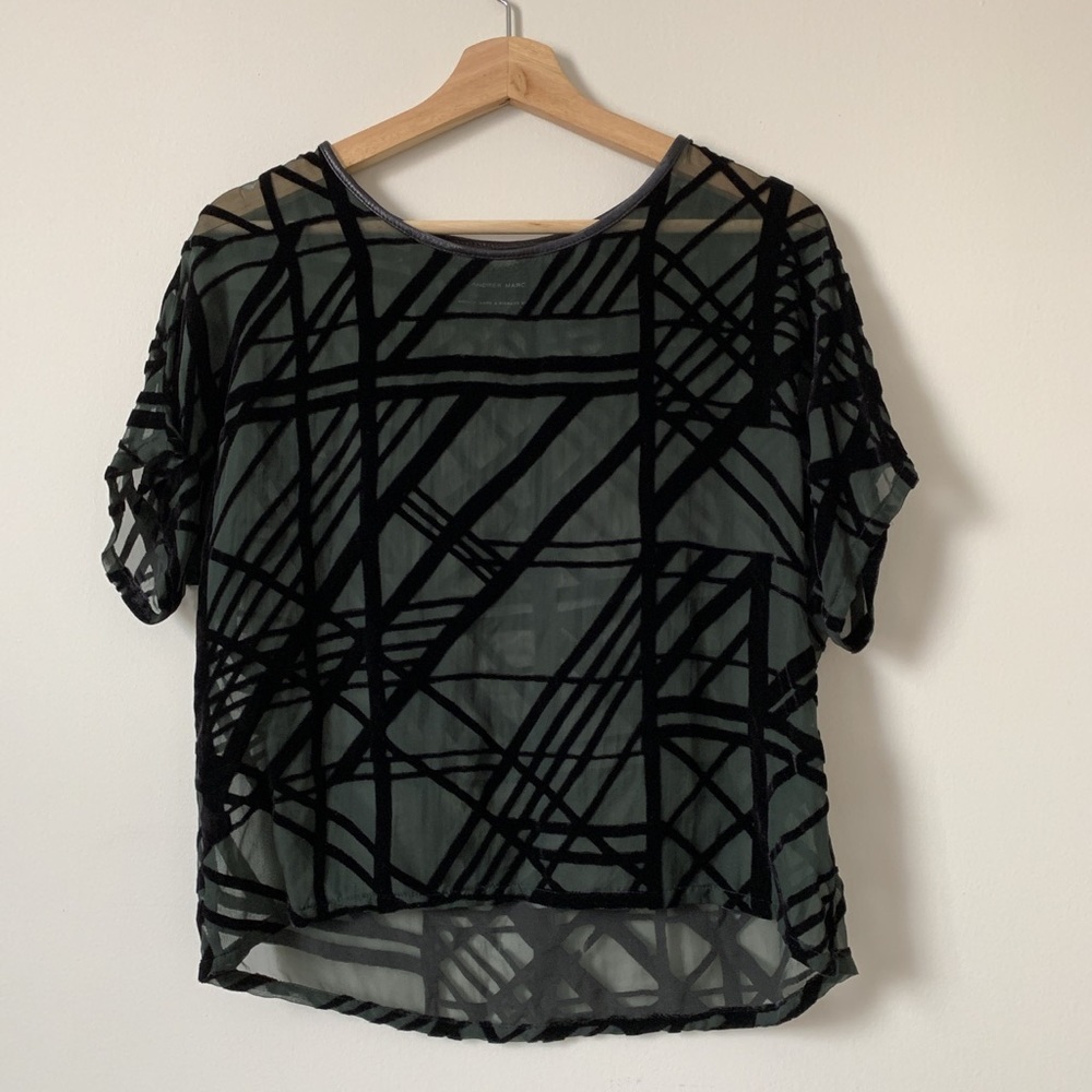AM x Richard Chai Velvet Top